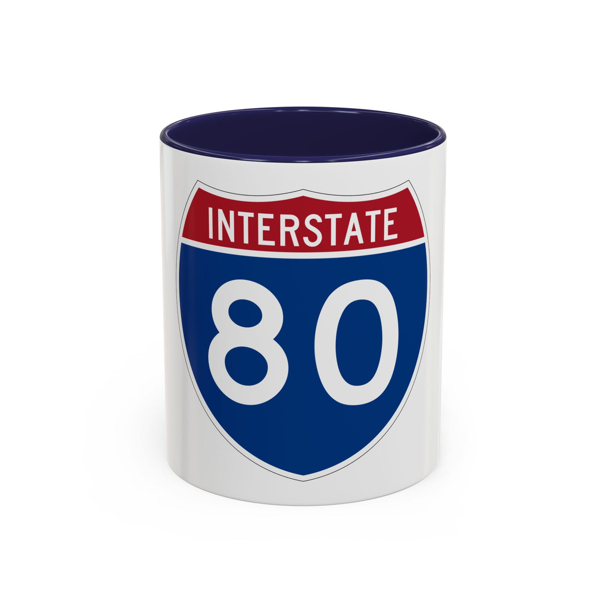 Interstate 80 (U.S. Highways) Accent Coffee Mug