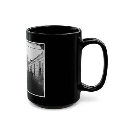 Washington, D.C. Convalescent Soldiers And Others Outside Quarters Of The Sanitary Commission Home Lodge (U.S. Civil War) Black Coffee Mug