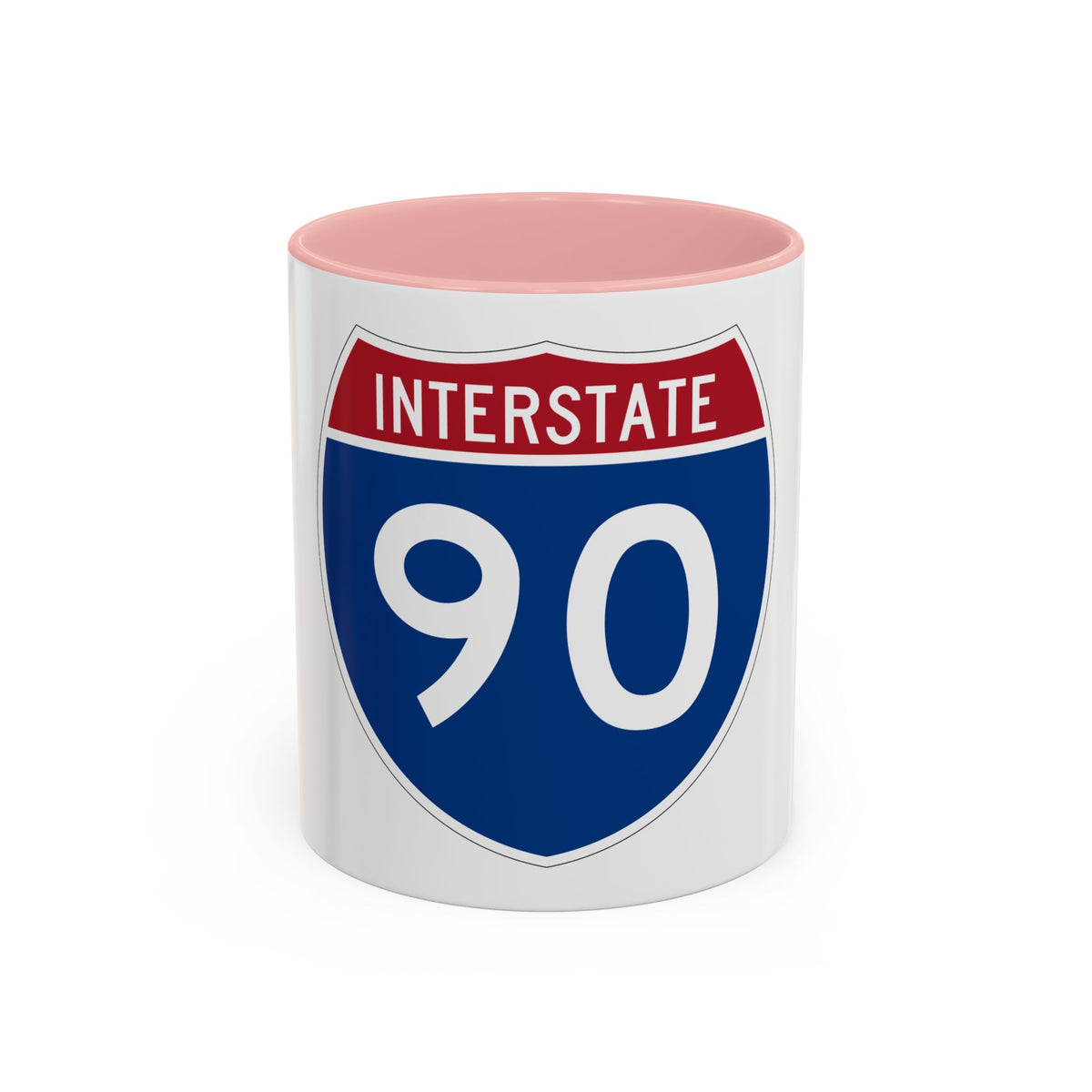 Interstate 90 (U.S. Highways) Accent Coffee Mug