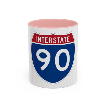 Interstate 90 (U.S. Highways) Accent Coffee Mug