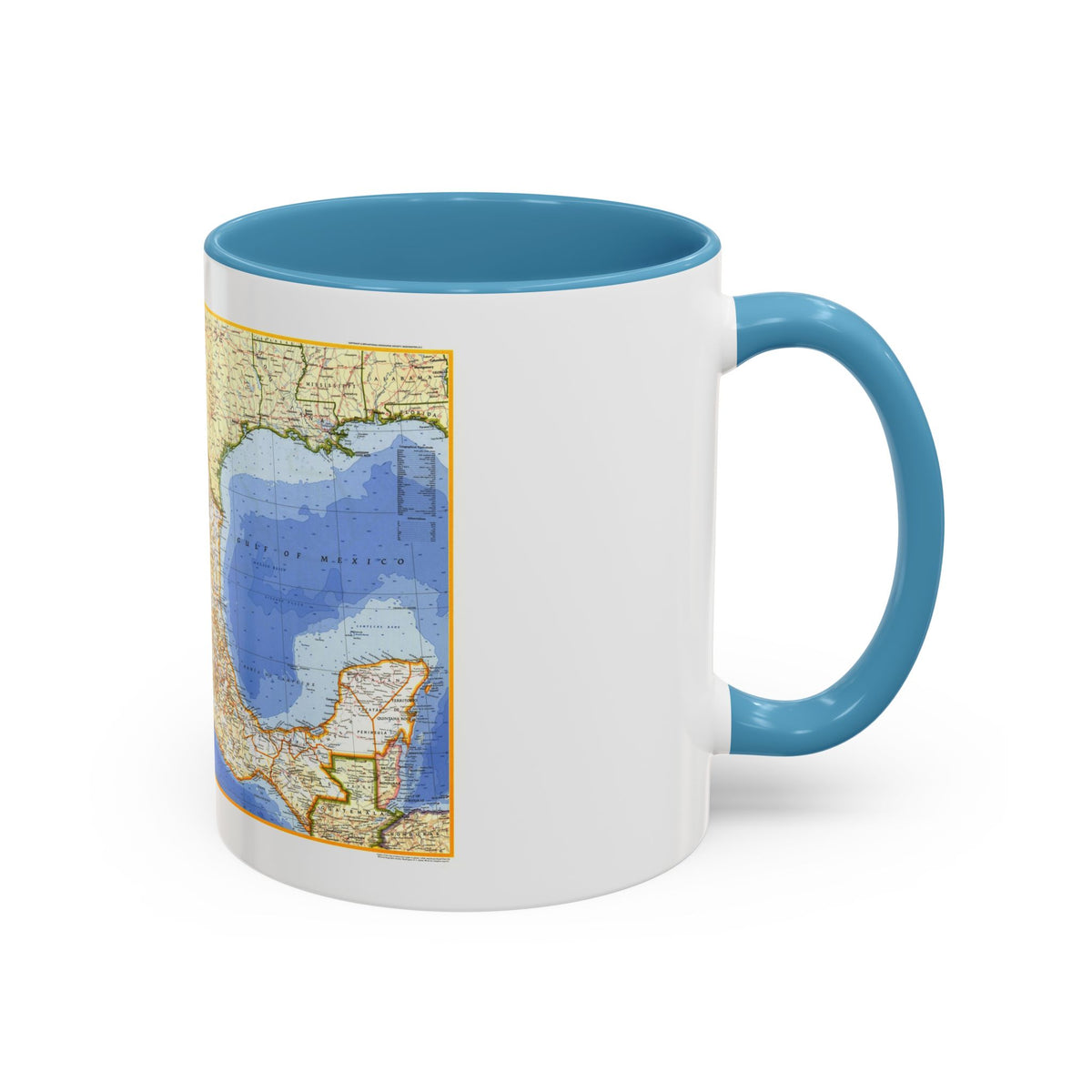Central America - Mexico (1973) (Map) Accent Coffee Mug
