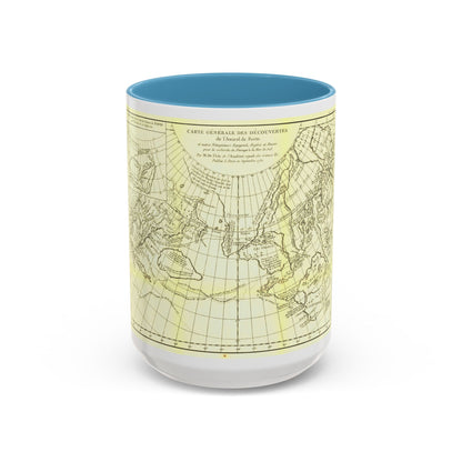 Carte Generale des Decouvertes de l'Amiral de Fonte (1762) (Map) Accent Coffee Mug