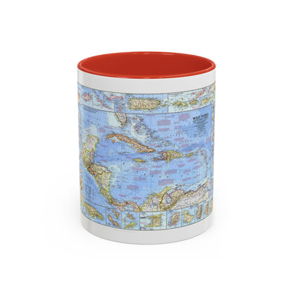 West Indies & Central America (1970) (Map) Accent Coffee Mug