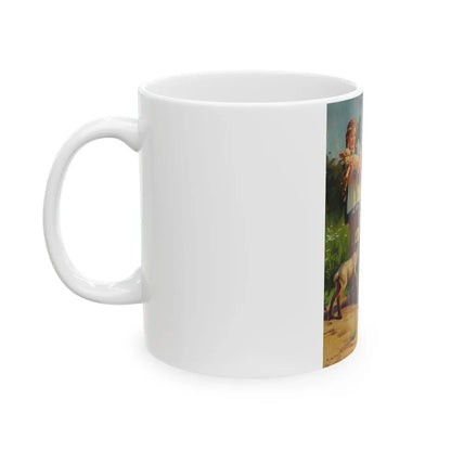 Feeding the Lambs - White Coffee Mug-Go Mug Yourself