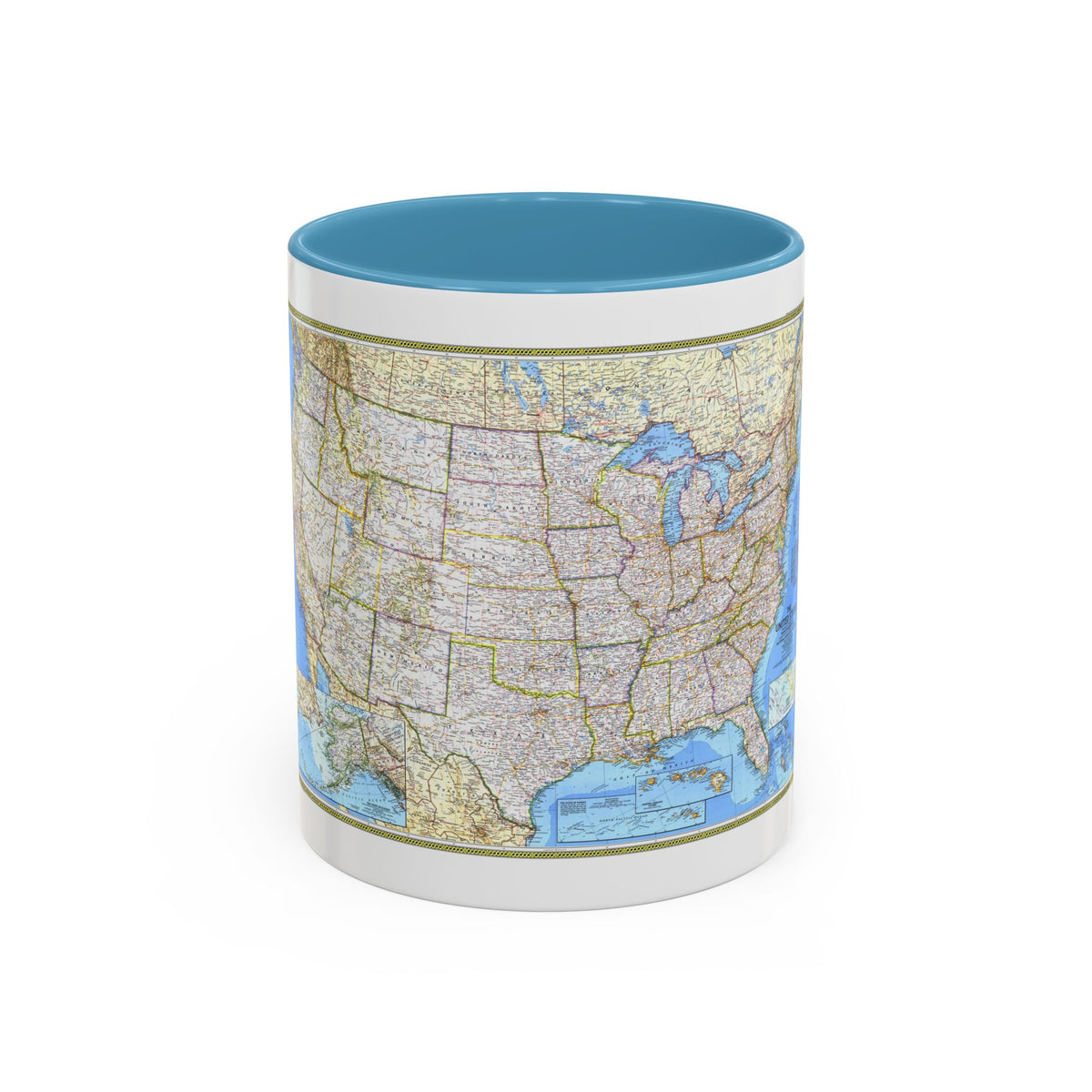 USA - The United States (1987) (Map) Accent Coffee Mug