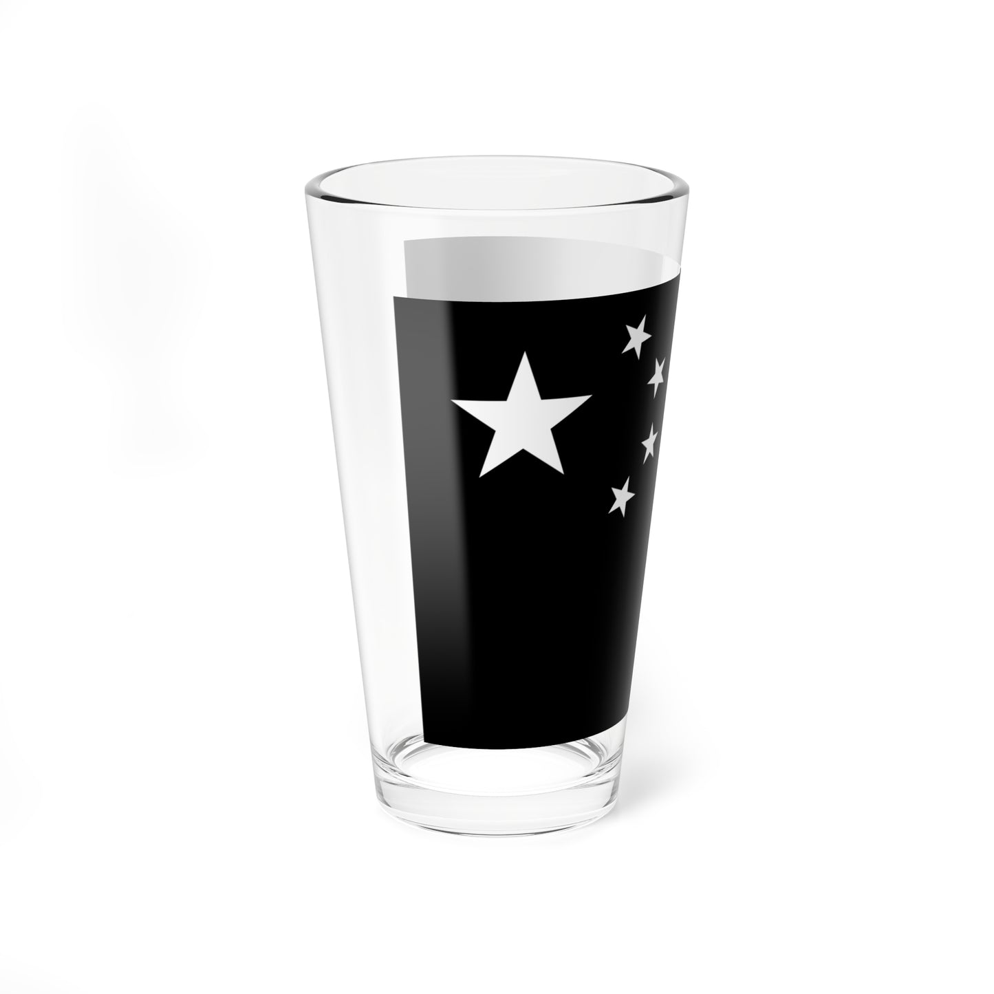 Flag of the Peoples Republic of China black and white variant 1 (China) Pint Glass 16oz