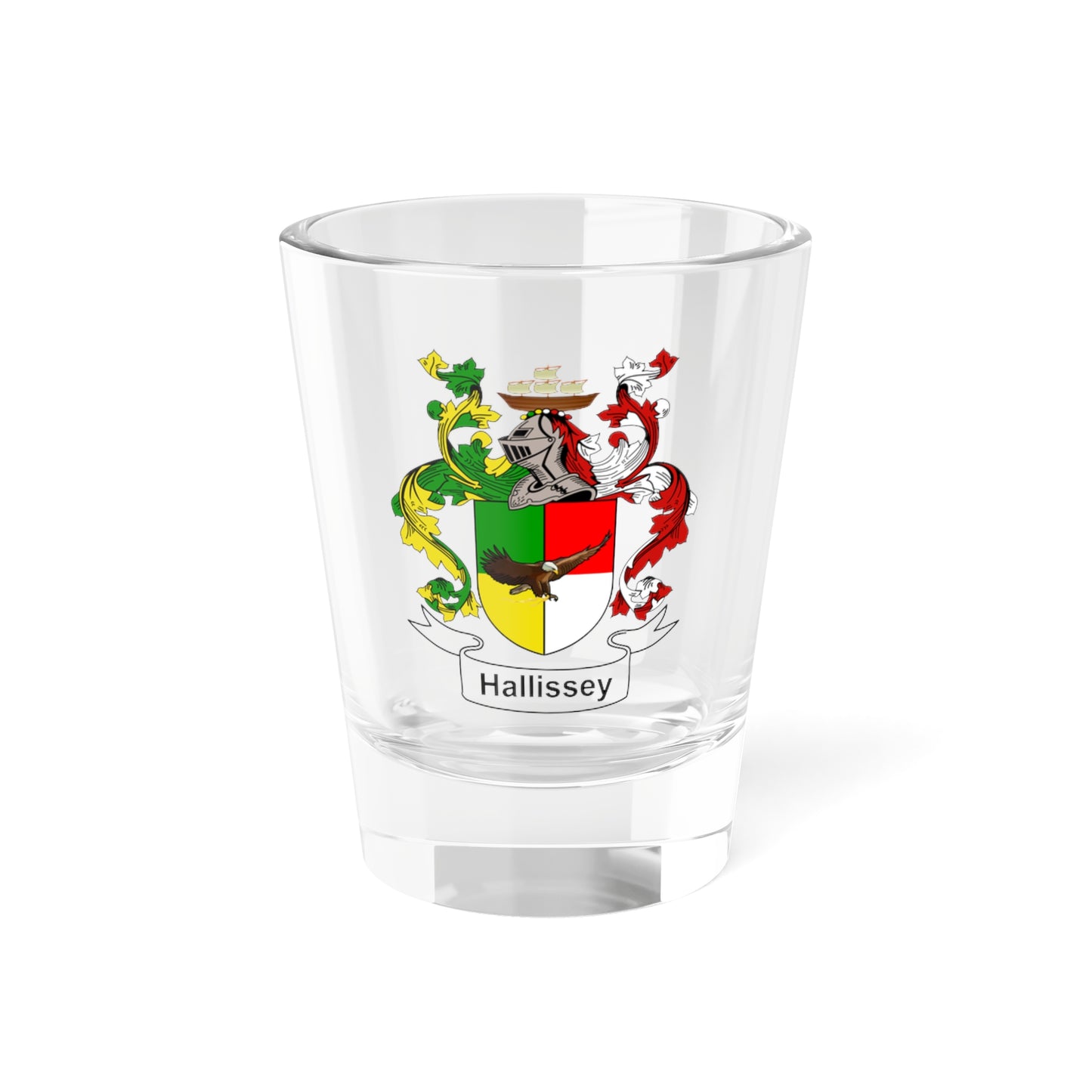 Hallissey Coat of Arms (Ireland) (Coat of Arms) Shot Glass 1.5oz