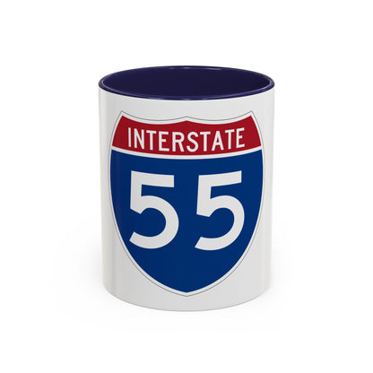 Interstate 55 (U.S. Highways) Accent Coffee Mug