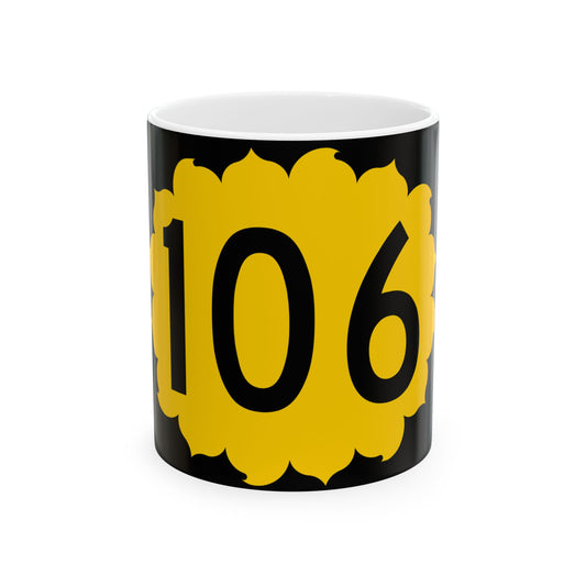 K-106 (Kansas) (Road Sign) White Coffee Mug