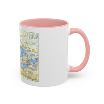 Canada - The Great Lakes 1 (1987) (Map) Accent Coffee Mug