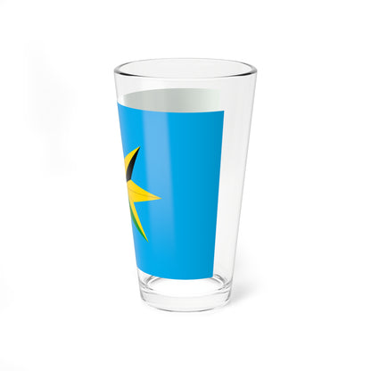 Flag of Verkhnekhavsky rayon Voronezh oblast (Russia) Pint Glass 16oz