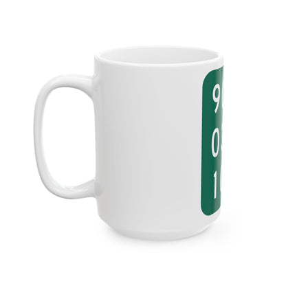 NY-909E (New York) (Road Sign) White Coffee Mug