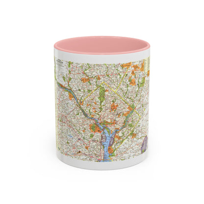 USA - Washington, Suburban (1964) (Map) Accent Coffee Mug