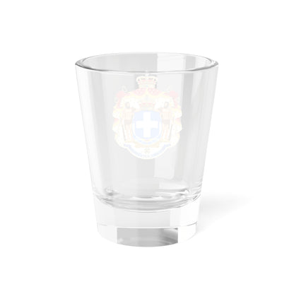 Royal Coat of Arms of Greece (blue cross) - Shot Glass 1.5oz