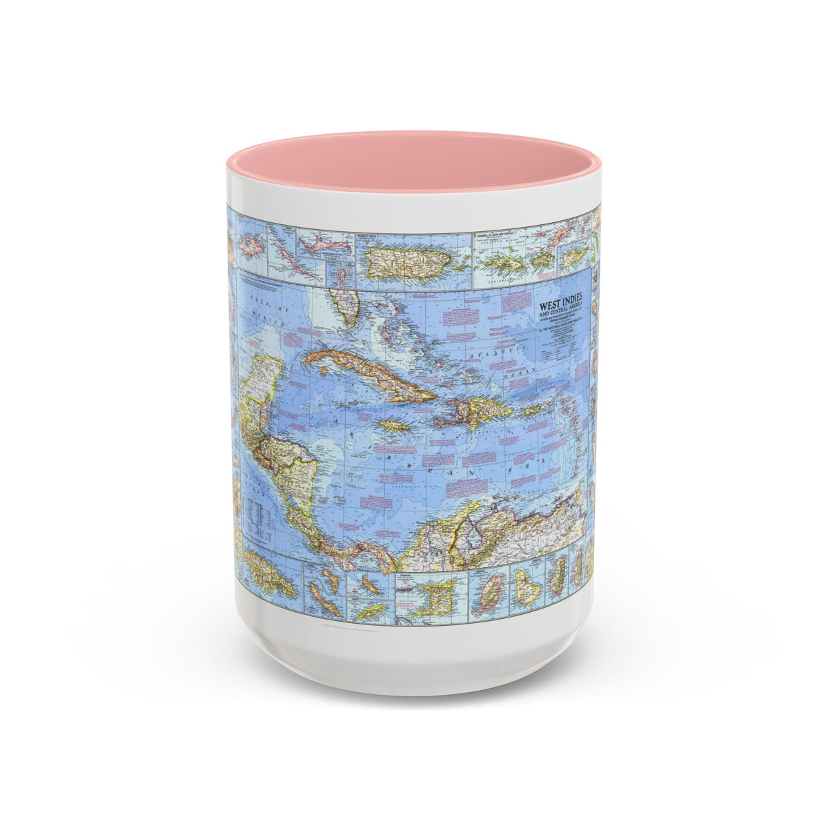 West Indies & Central America (1970) (Map) Accent Coffee Mug
