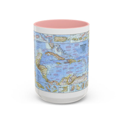 West Indies & Central America (1970) (Map) Accent Coffee Mug