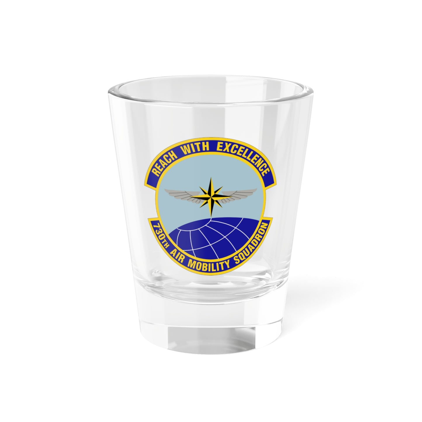 730 Air Mobility Squadron AMC (U.S. Air Force) Shot Glass 1.5oz