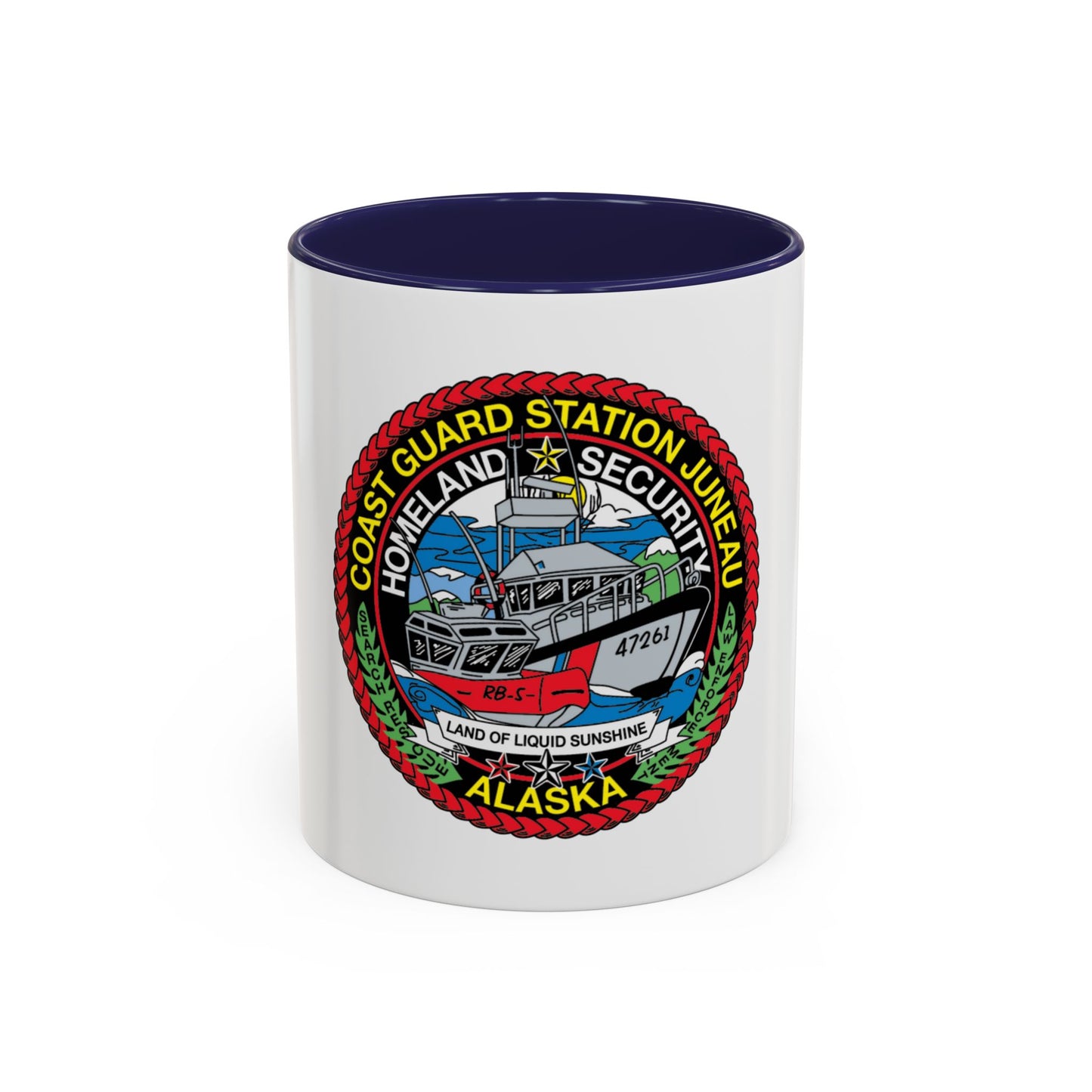 USCG Station Juneau Alaska   Homeland Security (U.S. Coast Guard) Accent Coffee Mug