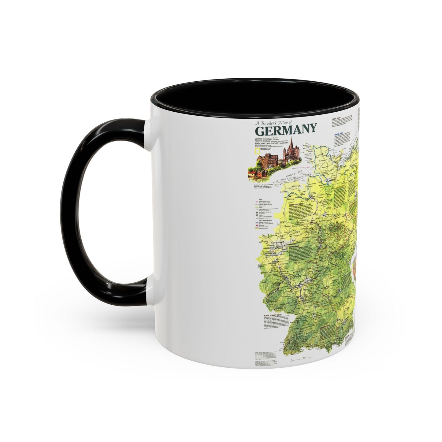 Germany - A Traveller's Map (1991) (Map) Accent Coffee Mug