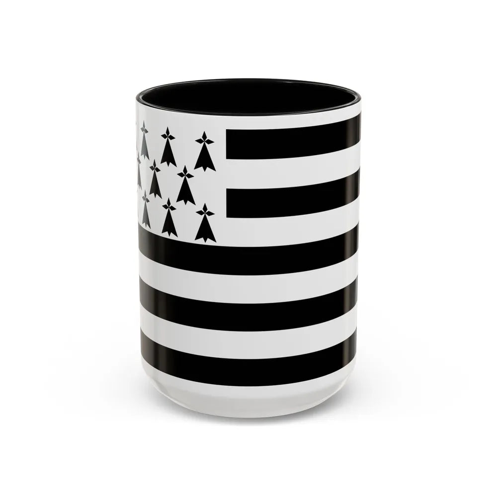 Flag of Bretagne France - Accent Coffee Mug-15oz-Black-Go Mug Yourself