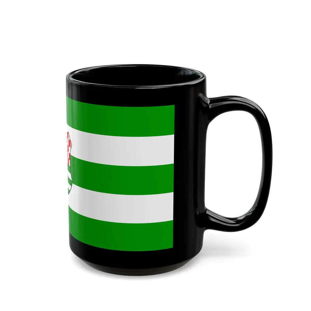 Flag of Zagreb County Croatia - Black Coffee Mug-Go Mug Yourself