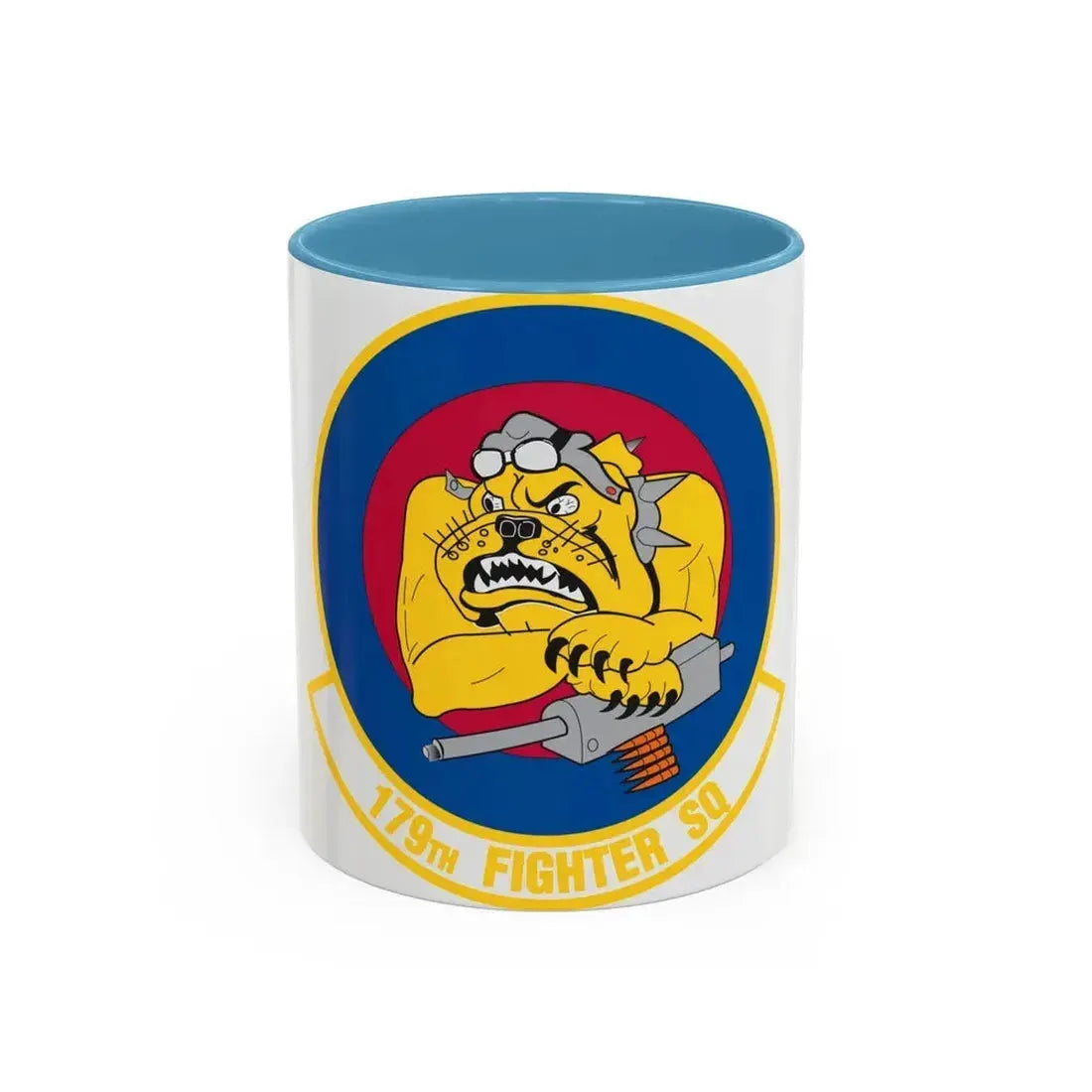 179th Fighter Squadron (U.S. Air Force) Accent Coffee Mug 11oz Light Blue - Go Mug Yourself
