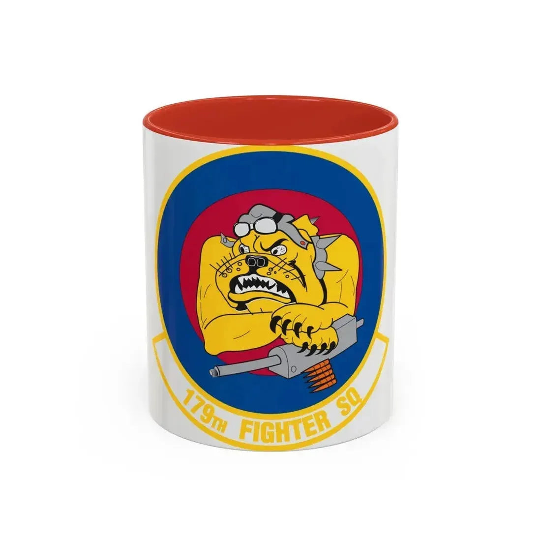 179th Fighter Squadron (U.S. Air Force) Accent Coffee Mug 11oz Red - Go Mug Yourself