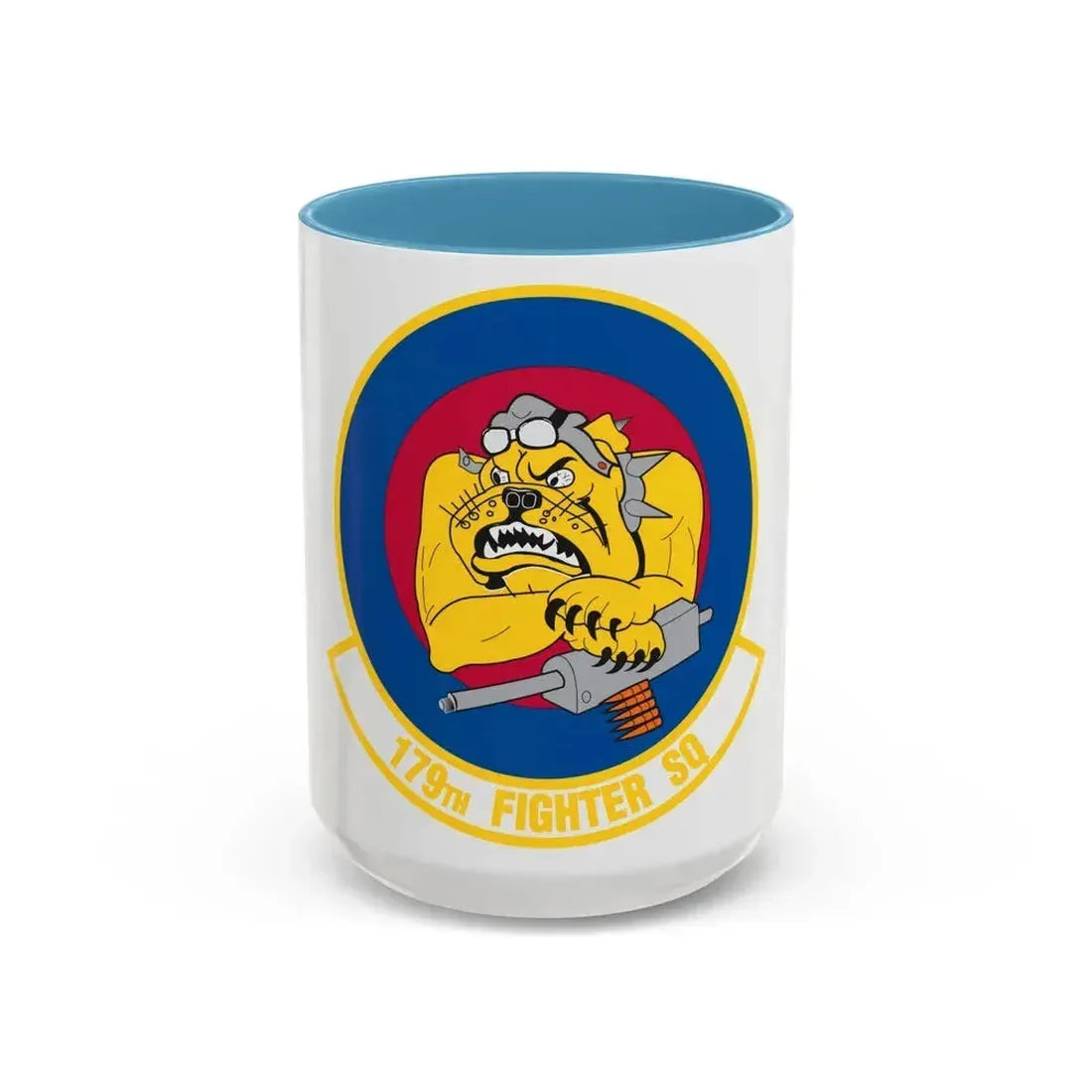 179th Fighter Squadron (U.S. Air Force) Accent Coffee Mug 15oz Light Blue - Go Mug Yourself