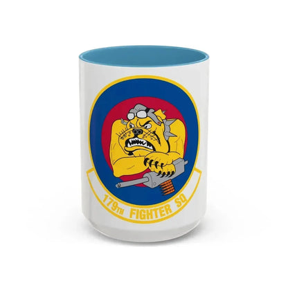 179th Fighter Squadron (U.S. Air Force) Accent Coffee Mug 15oz Light Blue - Go Mug Yourself
