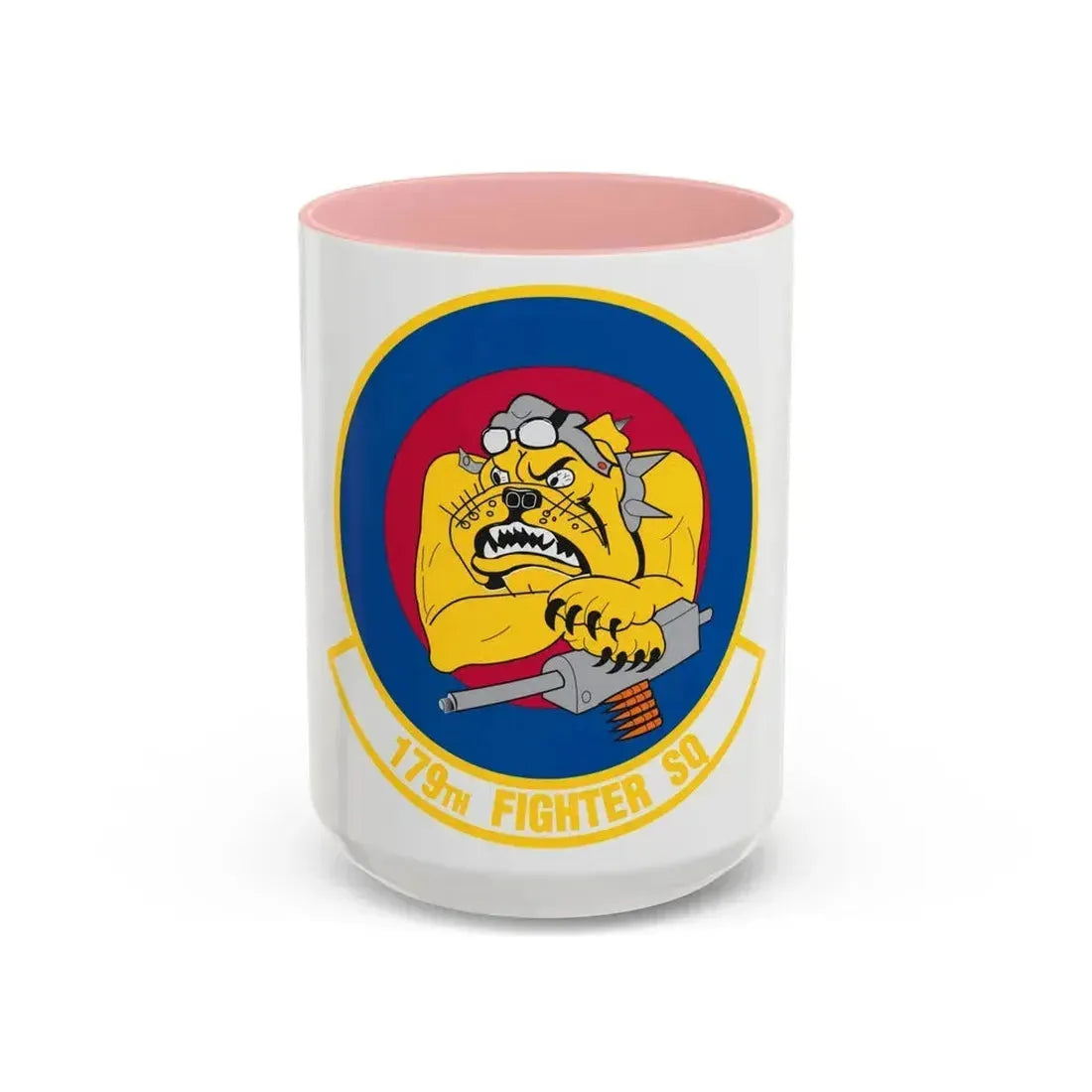 179th Fighter Squadron (U.S. Air Force) Accent Coffee Mug 15oz Pink - Go Mug Yourself
