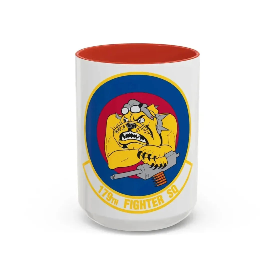179th Fighter Squadron (U.S. Air Force) Accent Coffee Mug 15oz Red - Go Mug Yourself