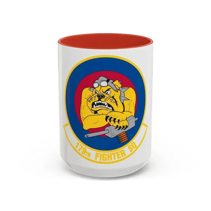179th Fighter Squadron (U.S. Air Force) Accent Coffee Mug 15oz Red - Go Mug Yourself