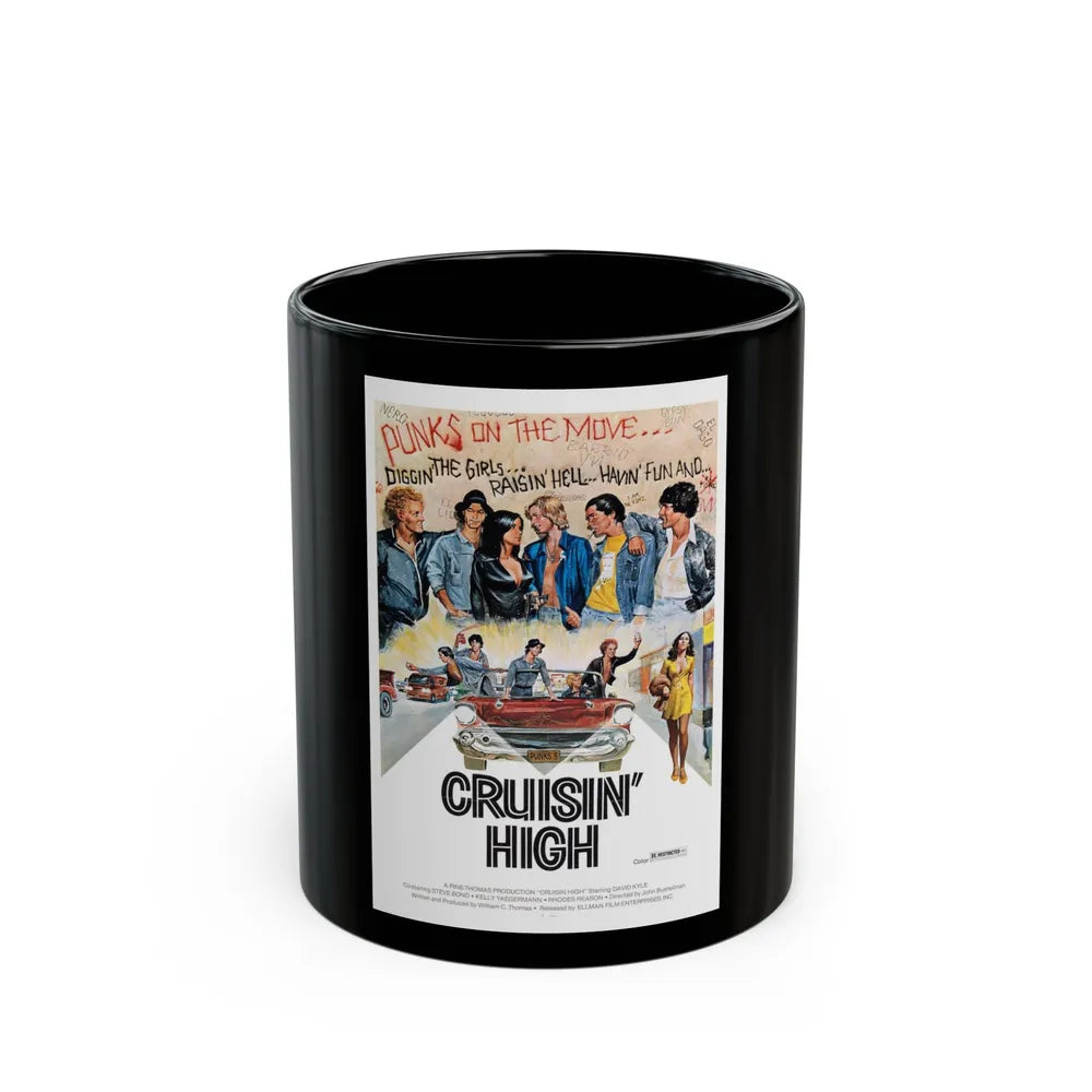 CRUISIN' HIGH (CAT MURKIL AND THE SILKS) 1976 Movie Poster - Black Coffee Mug-11oz-Go Mug Yourself