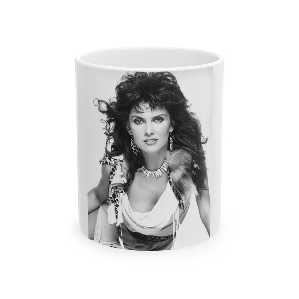 Caroline Munro #321 (Vintage Female Icon) White Coffee Mug-11oz-Go Mug Yourself