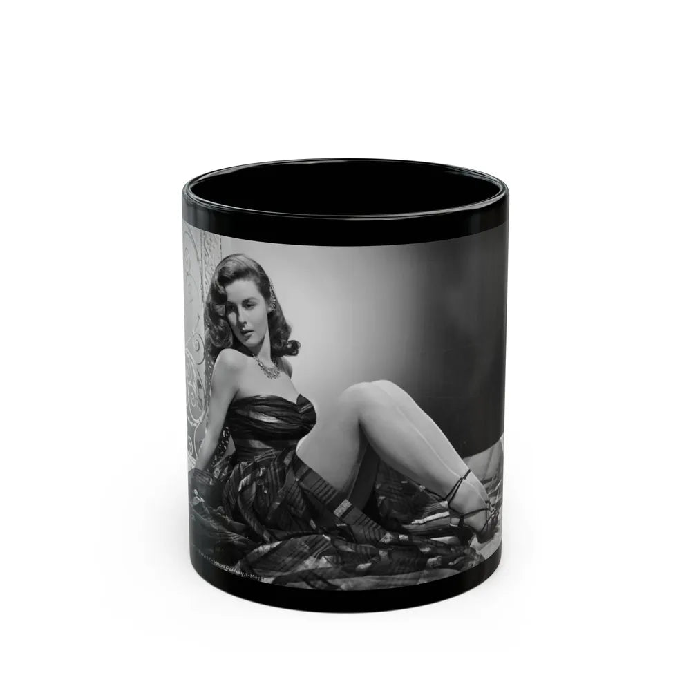 Elaine Stewart #118 (Vintage Female Icon) Black Coffee Mug-11oz-Go Mug Yourself