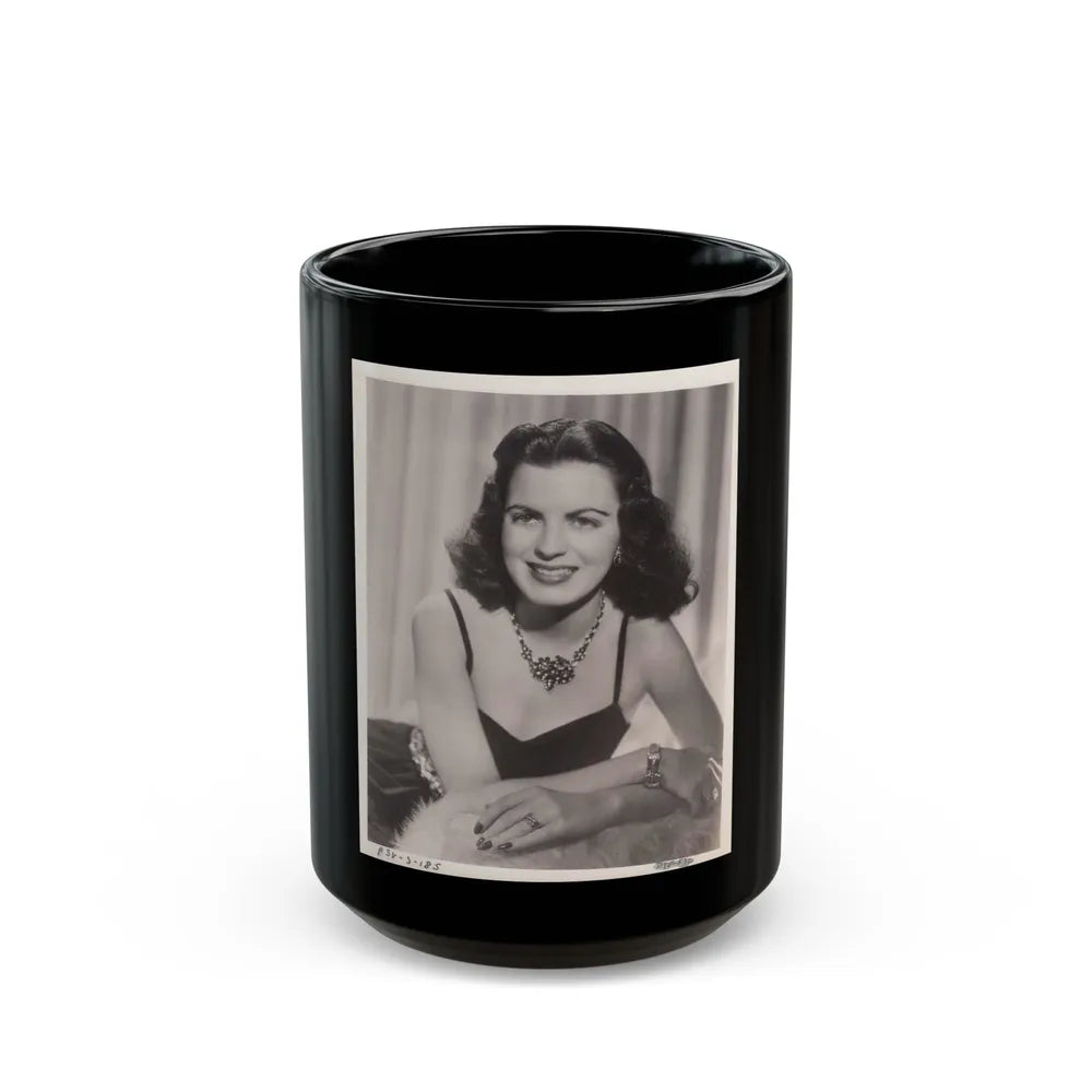 Faith Domergue #197 (Vintage Female Icon) Black Coffee Mug-15oz-Go Mug Yourself