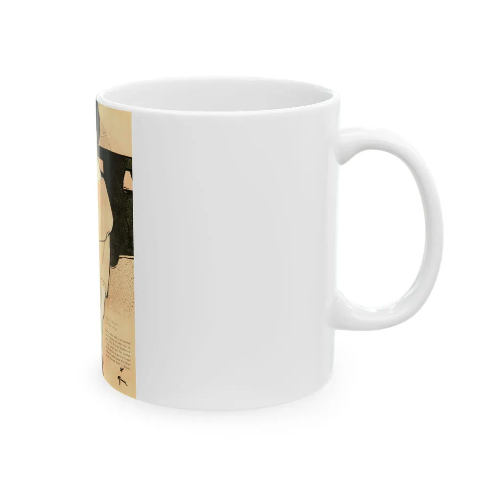 Balensiaga - New Collar, Vogue Illustrations, 1954 - White Coffee Mug-Go Mug Yourself