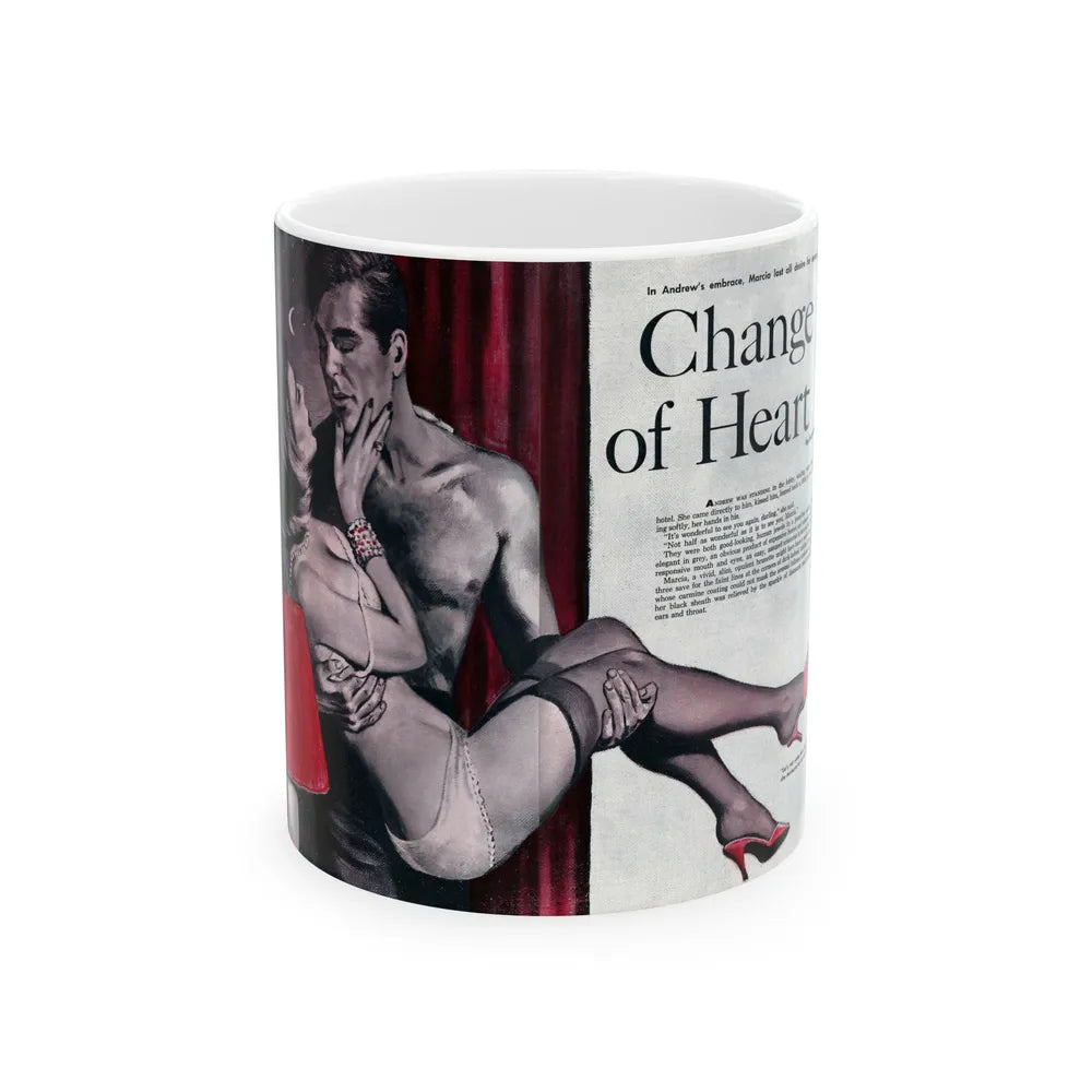 Change of Heart, Adam magazine, Vol. 6 No. 2, 1961 - White Coffee Mug-11oz-Go Mug Yourself