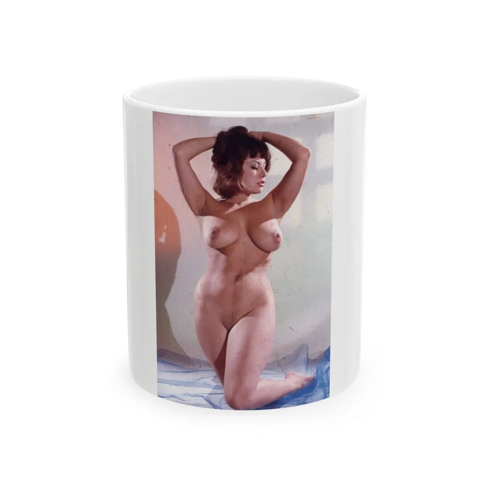 June Palmer #210 - Topless (Vintage Female Icon) White Coffee Mug-11oz-Go Mug Yourself