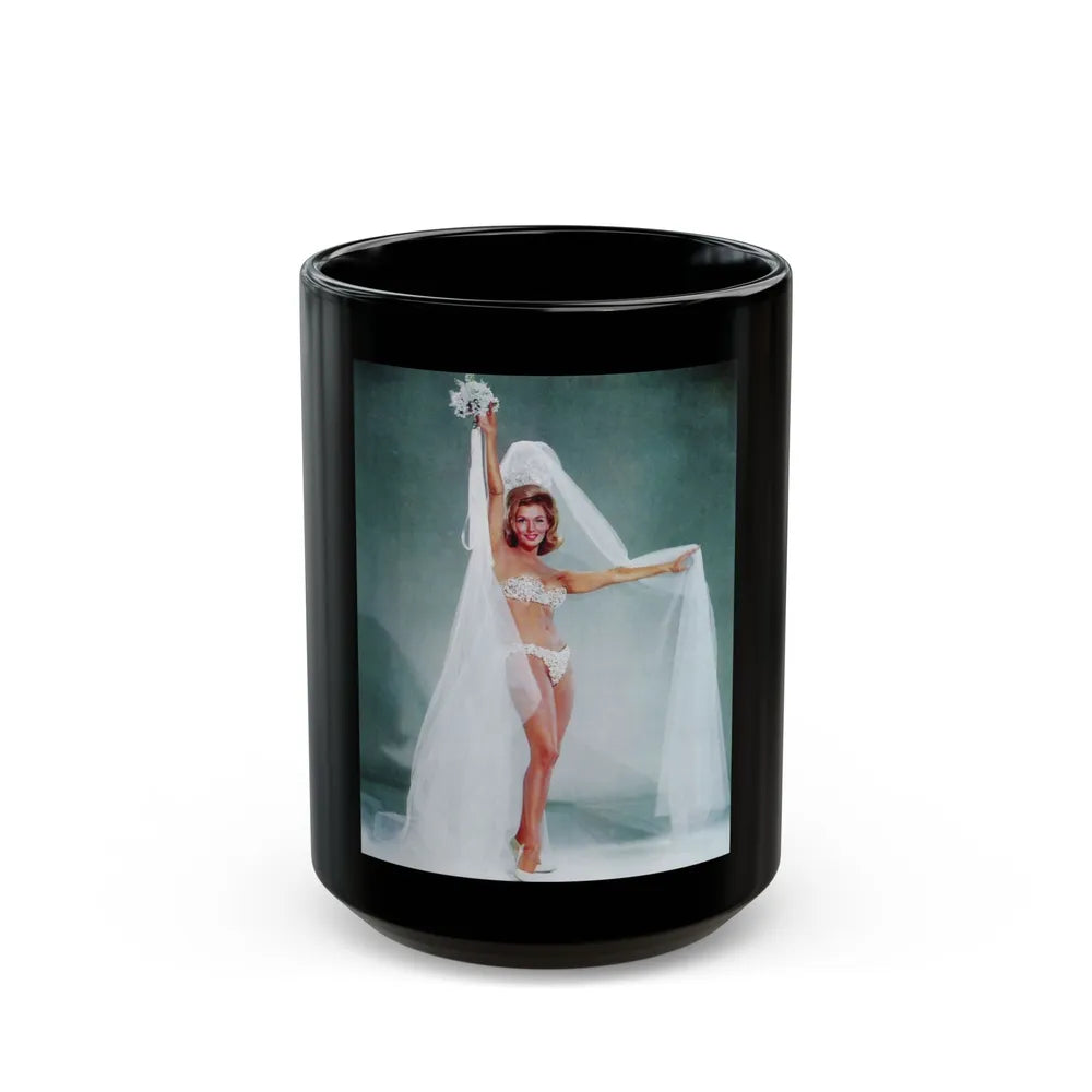 Nancy Kovack #221 (Vintage Female Icon) Black Coffee Mug-15oz-Go Mug Yourself