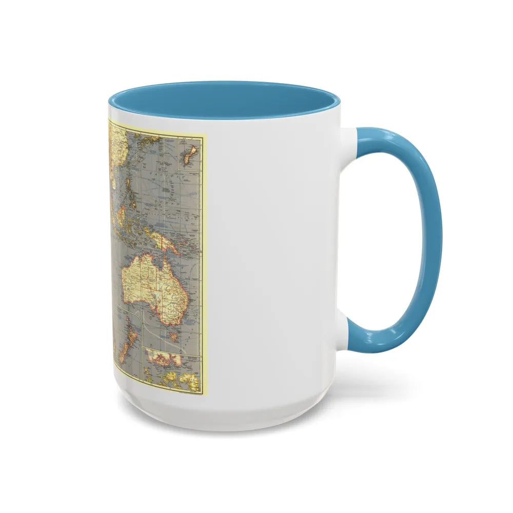 Indian Ocean (1941) (Map) Accent Coffee Mug-Go Mug Yourself