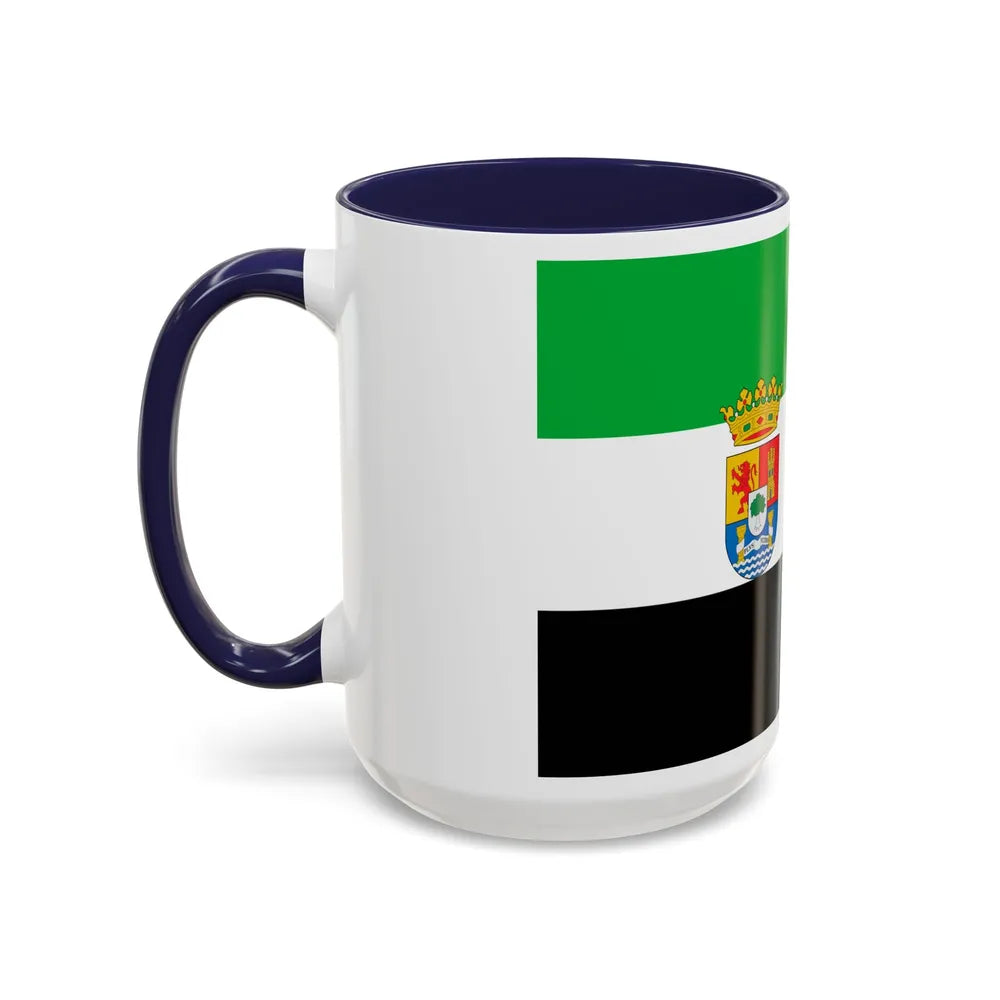 Flag of Extremadura Spain - Accent Coffee Mug-Go Mug Yourself