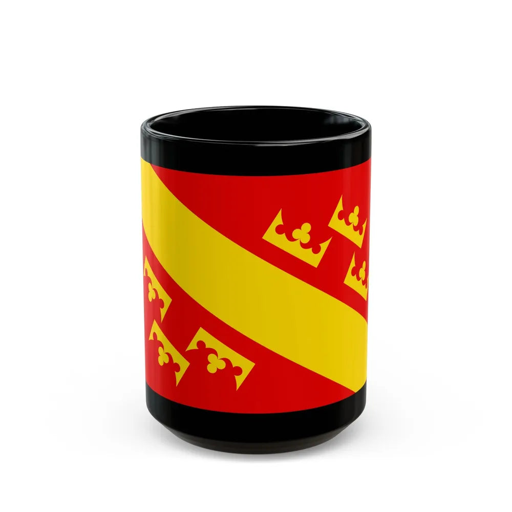 Flag of Haut Rhin France 2 - Black Coffee Mug-15oz-Go Mug Yourself