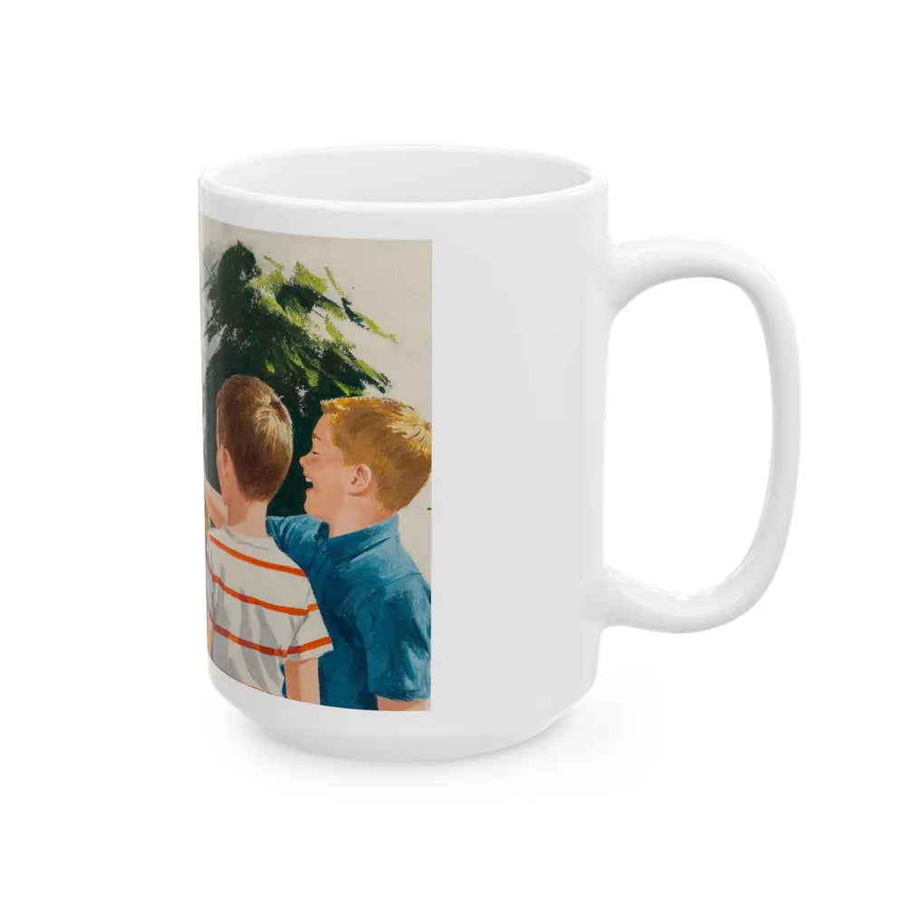 Doorbell, Dick and Jane illustration - White Coffee Mug-Go Mug Yourself