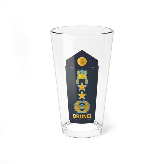 17.RBrAF MG (Brunei) (Military Rank) Pint Glass 16oz 16oz - Go Mug Yourself