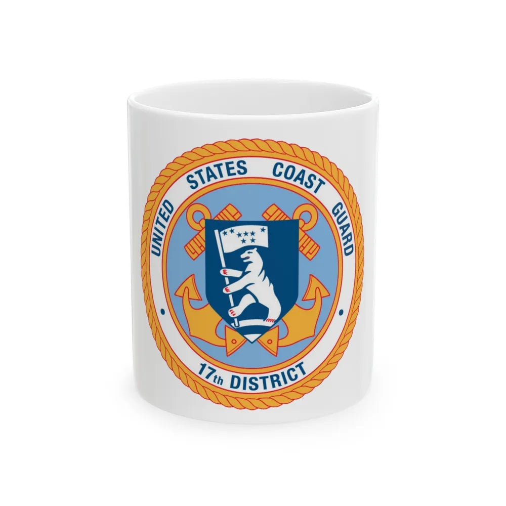 17th CG District (U.S. Coast Guard) White Coffee Mug-11oz-Go Mug Yourself