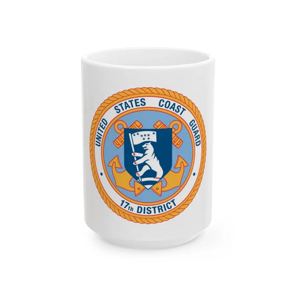 17th CG District (U.S. Coast Guard) White Coffee Mug-15oz-Go Mug Yourself