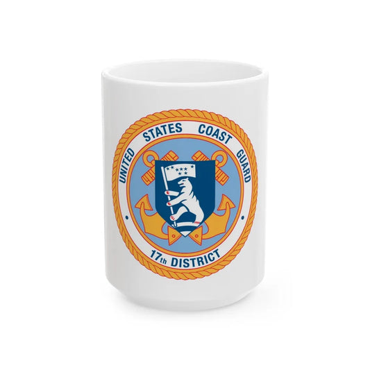 17th CG District (U.S. Coast Guard) White Coffee Mug-15oz-Go Mug Yourself