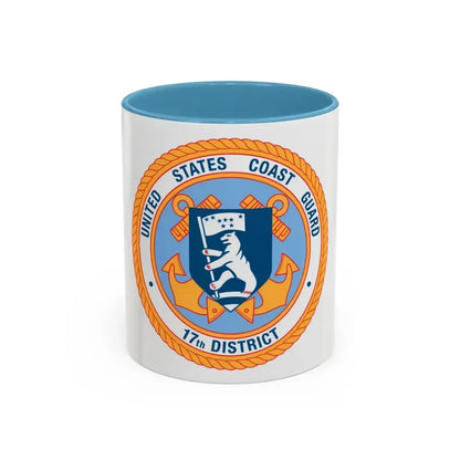 17th CG District (U.S. Coast Guard) Accent Coffee Mug 11oz Light Blue - Go Mug Yourself