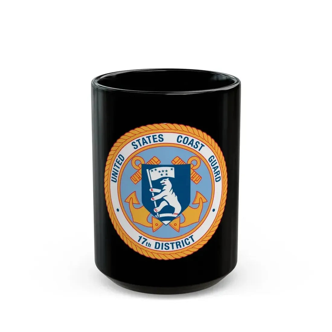 17th CG District (U.S. Coast Guard) Black Coffee Mug 15oz - Go Mug Yourself